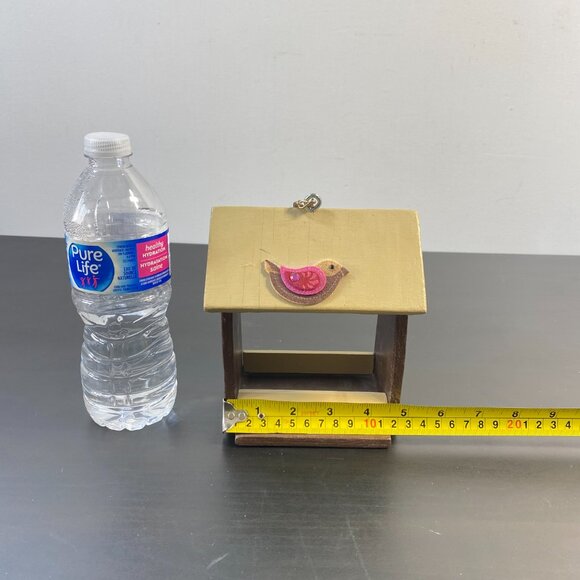 Vintage Hut Bird Feeder, Yard and Garden Decor, Small Wooden Cage, Beautiful Han - Picture 4 of 10